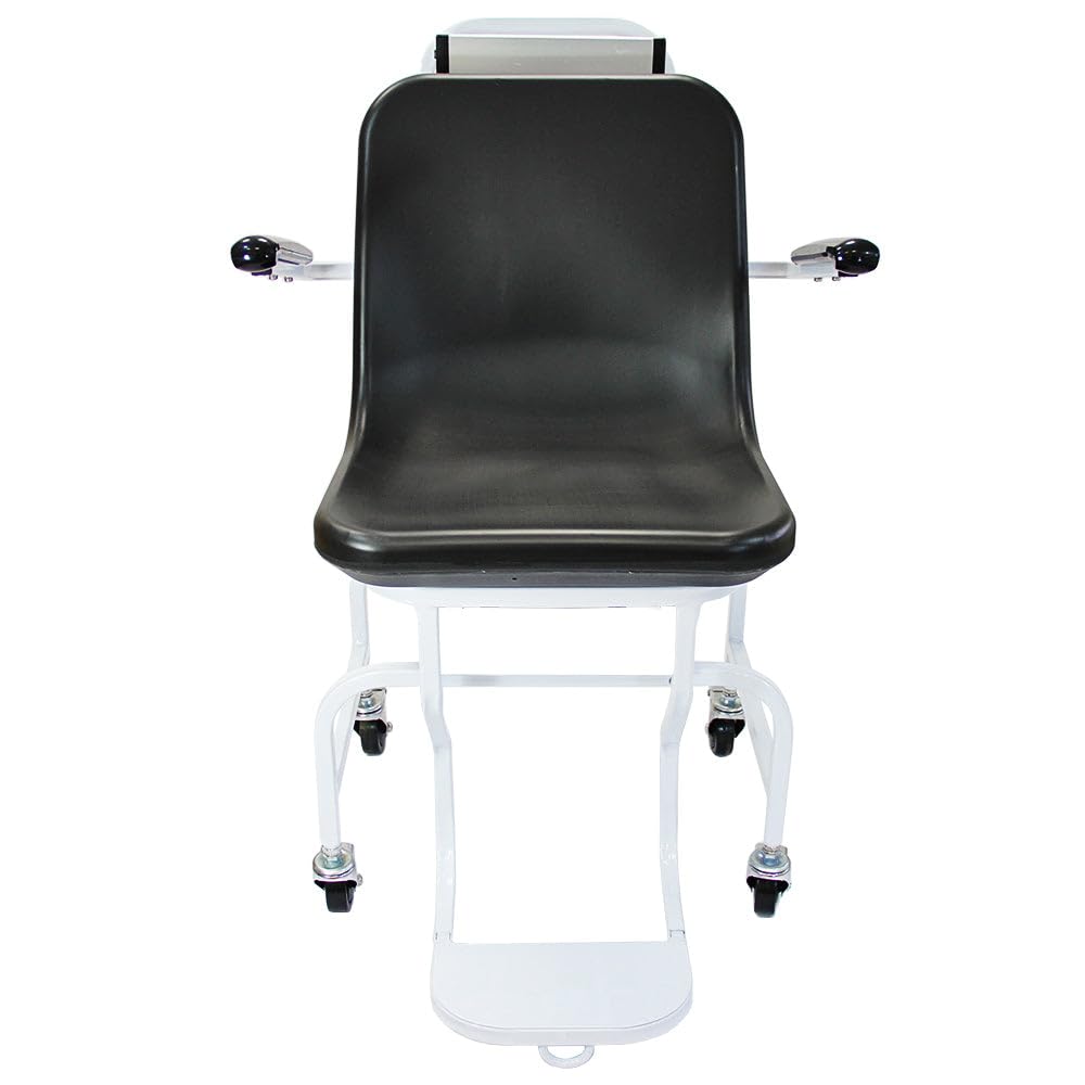 Sedia a Rotelle con Bilancia Digitale Integrata – Portata 200kg, Precisione 100g, Display kg/lb, Struttura Pieghevole e Leggera (20kg), Ideale per Anziani, Pazienti Bariatrici e Strutture Sanitarie