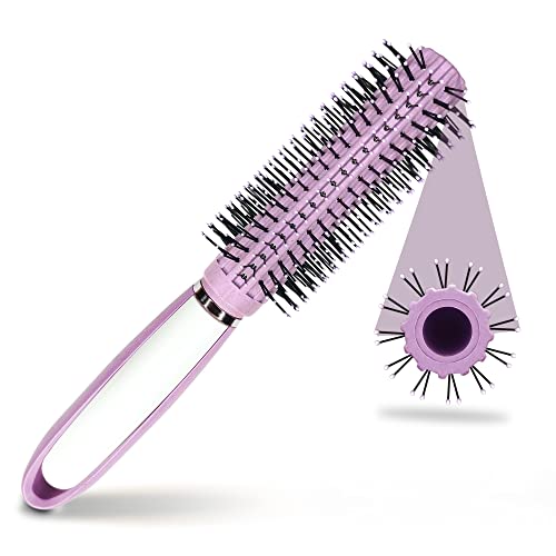 Image of Sanas Round Hair Dryer Styling Brush 1Pc Hair Round Brush Soft Bristle Round Hair Brush Flexible Detangling Brush Roller Hair Brush Anti-Static Hair Brushes For Women 1Pc (Light)