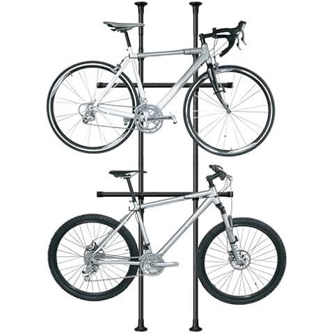 DIIG Bike Storage Rack，Adjustable No Drilling Bike Rack Garage Can store 3 Bicycles, vertical bike stand for Storage & Organization of Rental Bedrooms Garage Apartments Cover