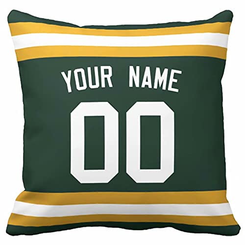 Image of ANTKING Throw Pillow 2 Pack with Custom Name and Number Personalized Gift for Men Women Boys