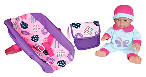 Muñeca bebé de 11 pulgadas con silla y bolso miniatura 5