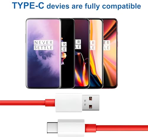 Image of Oneplus 65W Original Supervooc /Wrap USB Type C Charger Adaptor set with 3ft USB C Cable Compatible with Oneplus 12R /12 /11 /11R /10 Pro /10R /10T /9R /9Pro /9Rt /8T /7 /6, Nord Ce4 /Ce3 /Ce2 /Ce 3 Lite 5G, White