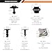 Woodzdon 60pcs Engine Undertray Cover Clips Screw Bolt Nut Kit for Audi A4 A6 A8 for VW Passat B5 4A0805121A 4A0805163 8D0805121B 8D0805121 8D0805960 Engine Under Cover Splash Guard Hardware Kit