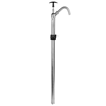 TERA PUMP Heavy Duty Stainless Steel Vertical Manual Drum Pump Self Priming Fits 15-55 Gallon For Diesel, Kerosene, Acetone, Chemicals, Solvents, Etc.