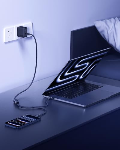 Baseus USB C Cable, Single Port Max 140W 4.9FT 5A USB C Charger Cable, 2 in 1 Multi Fast Charging Cable, Nylon Braided USB C to USB C Cable for 17/Pro/Plus/Max, MacBook Pro, iPad Pro, Galaxy S24/S23 - Image 8