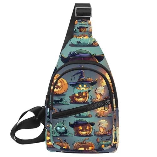 Mochila cruzada de Navidad y bolsa de pecho unisex para senderismo y viajes