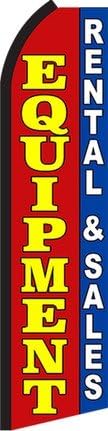 Equipment Rental & Sales Swooper Feather Flags Banner Sign
