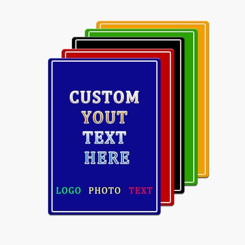 Custom Sign, Personalized Metal Signs with Your Text, Photo, Customized Signs for Office Business Workplace Home Bar Indoor, Outdoor