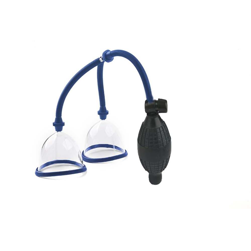 Ventouses pour mamelons Ensemble à vide avec aspiration extrême Agrandissement des mamelons Pompe vaginale à vide Ventouses clitoridiennes SM Sextoy pour femmes et couples (Bleu, 10x10 cm)