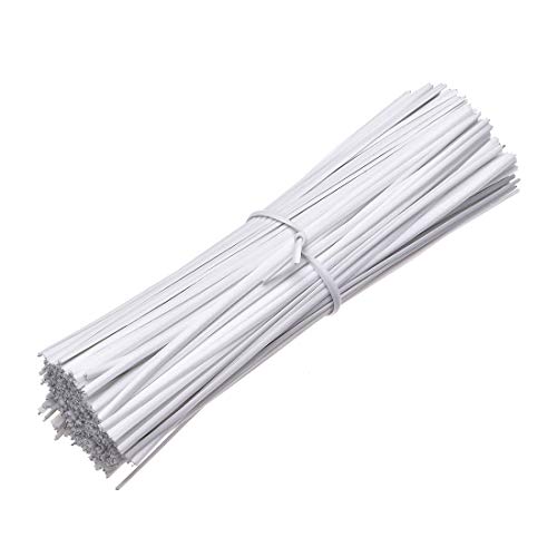uxcell 4 Inches Plastic Twist Ties Reusable Cable Cord Wire Ties White 500pcs miniatura 3
