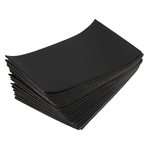 uxcell 断熱マット 断熱材 防音材 吸音材 遮音 断熱 熱反射 厚さ5mm 50x30cm 綿混紡織物 ドアオーディオノイズ断熱材 18個