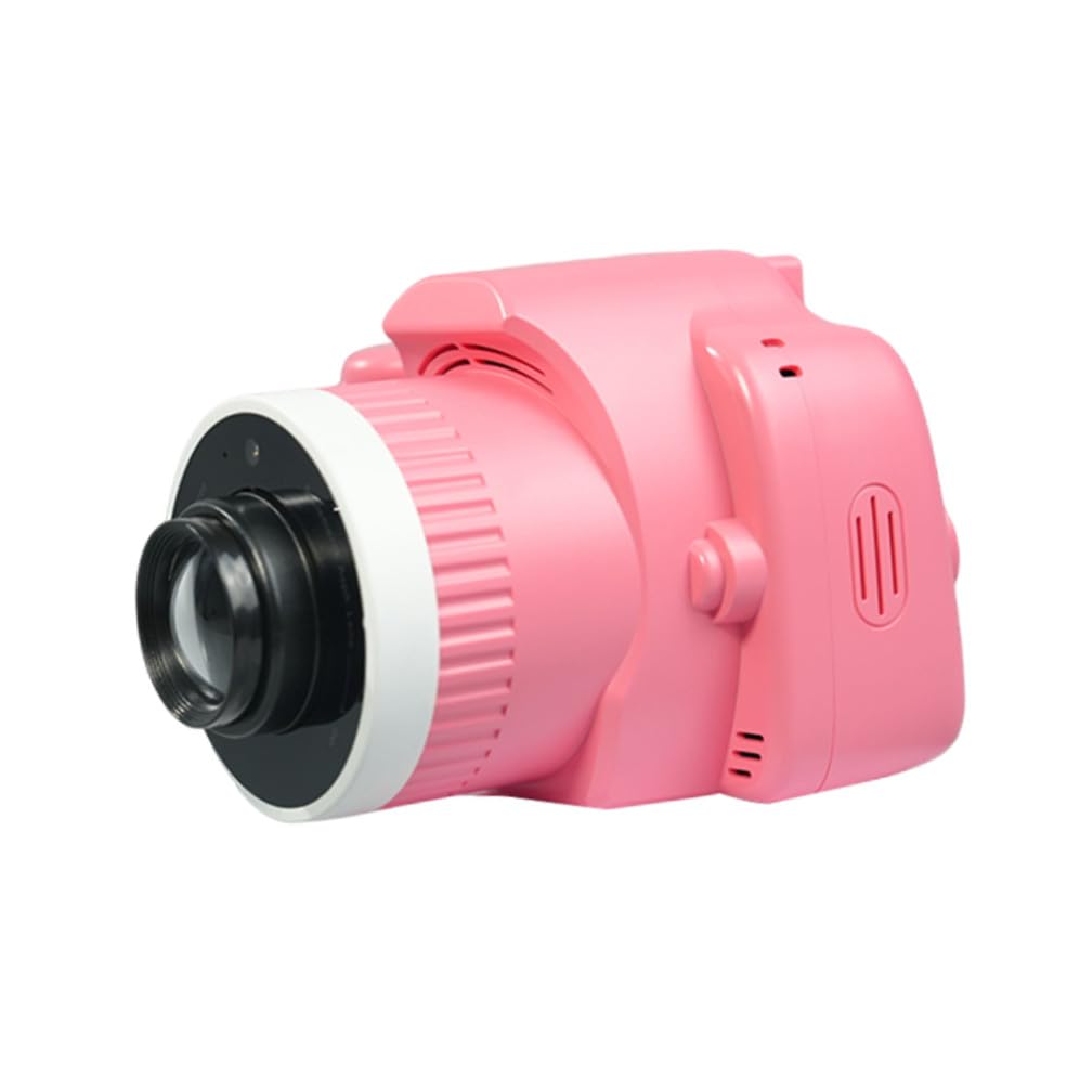 KOMBIUDA Proyector de Fotos para pequeña cámara portátil proyector portátil Camara grabación de Video para cámara de Video para Acampar electrónico Rosa