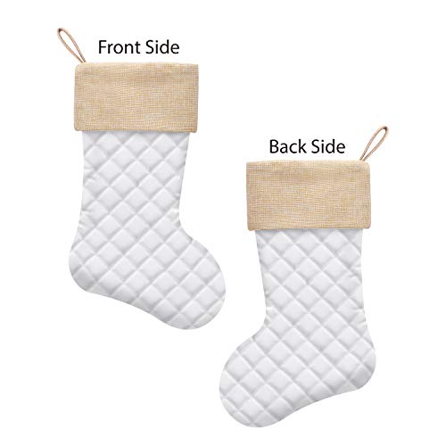 image for ElegantPark Personalized Christmas Stocking Set of 3 Cotton Quilted La