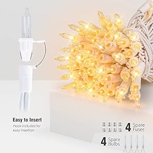 Hopolon Clear Christmas Lights Set,2Pack 50Count 13Feet Incandescent Bulb Mini String Lights with White Wire for Indoor Christmas Tree Garland Birthday Wedding Party Festival Decoration,Warm White Hopolon Clear Christmas Lights Set2Pack 50Count 13Feet Incandescent Bulb Mini String Lights with White Wire for Indoor Christmas Tree Garland Birthday Wedding Party Festival DecorationWarm White