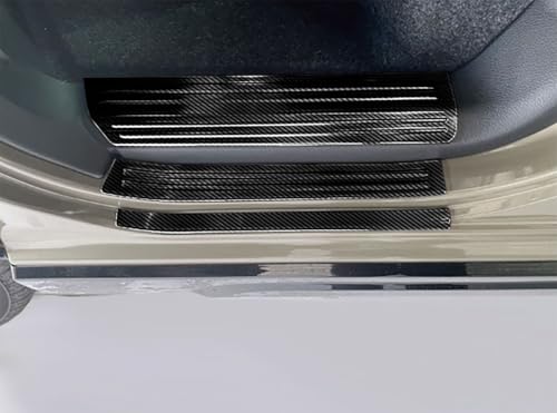 DILAGULOダイハツ 新型アトレー Daihatsu ATRAI S700V S710V専用 内側スカッフプレート サイドステップ スカッフプロテクトシートドアシルプレートインサイド インテリアパネル 汚れ防止 傷防止 ステンレス 8PCS (カーボン