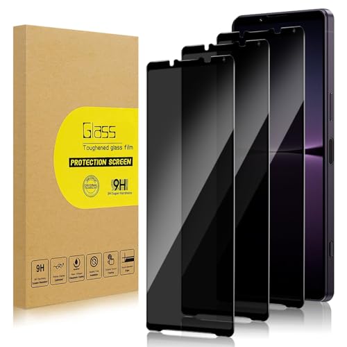 Lokyoo 3 Pack Privacy Screen Protector for Sony Xperia 1 Ⅳ/ Sony Xperia 1Ⅴ[Anti-Spy Tempered Glass], Ultra HD, Anti-Scratch, Bubble-Free, Easy Install 9H Protective Glass for Xperia 1 Ⅳ/ Xperia 1Ⅴ