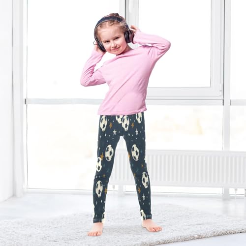 Bolaz Toddler Girls Leggings Printed Yoga Pants Leggings Yellow Star Football for Kids4