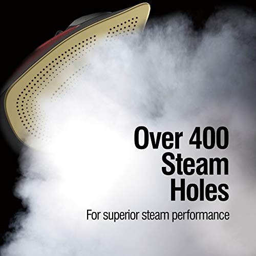 Chi Steam Iron For Clothes With Titanium Infused Ceramic Soleplate, 1700 Watts, Retractable Cord, 3-Way Auto Shutoff, 400+ Holes, Professional Grade, Silver (13106) #TOP5