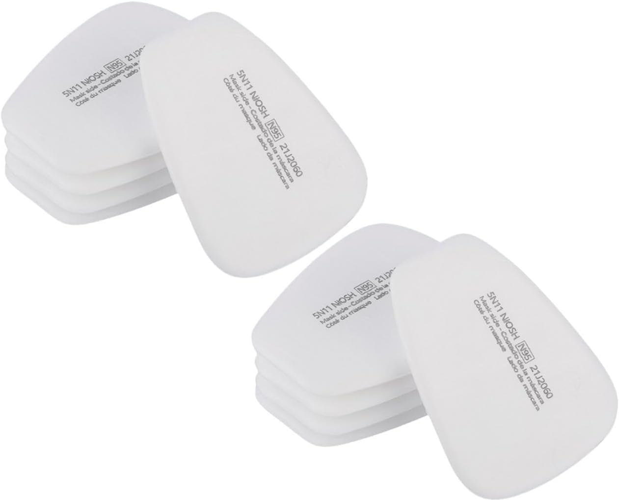10 pieces 5N11 Respirator Filter Cotton Replacement Particulate Filter Cotton for 6200, 6502, 7502, 6800, and FF402 Series Respirator Mask Filter Against Dust, Paint, Spray, Chemicals