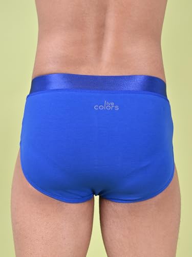 Image of Rupa Colors Modern Solid Brief for Men, Cotton Blend, Regular Fit, Outer Elastic, Pack of 1