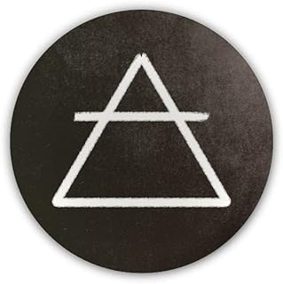 Air Symbol - Pin Button Badge - Element Wicca Pagan Paganism Witch Witchcraft Magic Alchemy Spells Blessing Protection Charm Spirituality - 45 mm Badges