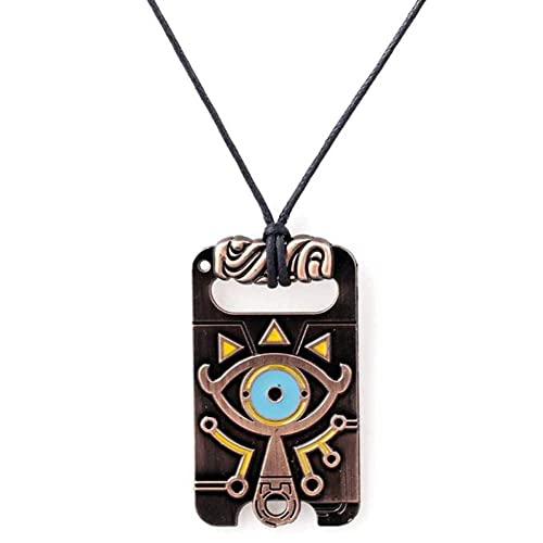 MEETCUTE Vintage Unisex Necklace,The Legend of Zelda Breath of The Wild Sheikah Eye Dog Tag Necklace Cosplay2