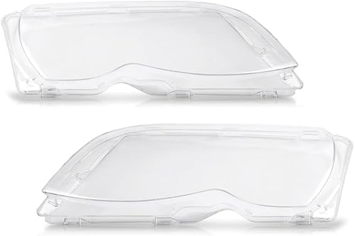 Miniatura 1 de 2 piezas de cubierta transparente para faros delanteros compatibles con BMW E46 serie 3 4DR 2002-2005 izquierda derecha delantera cubierta de lente