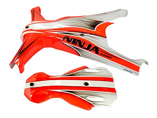 MICROHELI Airbrush Fiberglass Orange Racing Canopy - Ninja 400MR
