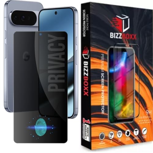 Image of Privacy Screen Protector Compatible With Google Pixel 9, Pixel 9 Pro - Anti-Spy Tempered Glass Gurad, Fingerprint Working, Protect Sensitive Information, 6.3 Inch - Pack of 1