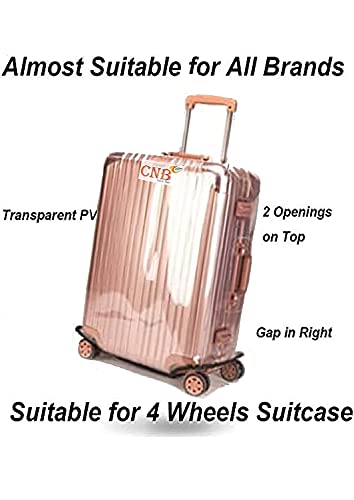 Image of MyViradi PVC Transparent Luggage Waterproof Cover Suitcase Cover for Aristocate, American Turister, Safari, VIP (Hard Luggage, 24+28 Combo of 2)
