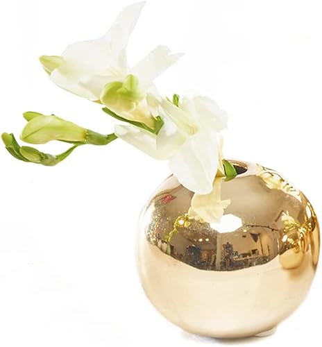 Miniatura 3 de Chive - Juego de 6 floreros pequeños JoJo de cerámica de 3 pulgadas, florero redondo de cerámica, florero decorativo moderno para decoración del