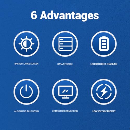 Metallhärteprüfer Metallhärtemessgerät Hochpräzises Digitales Tragbares Härtemessgerät für die Prüfung von Stahl, Kupfer, Messing, Gusseisen und Aluminium (EU-Stecker)