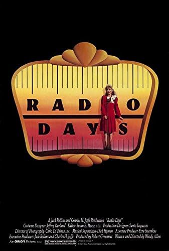 RADIO DAYS - 27"x40" Original Movie Poster One Sheet 1987 ROLLED Woody Allen Mia Farrow