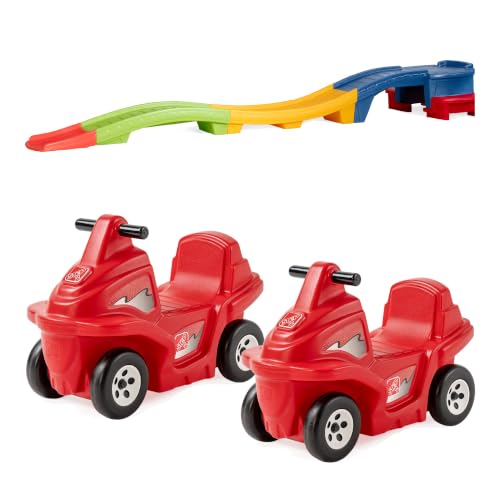 Step2 Up & Down Roller Coaster Rapid Ride & Hide Double the Fun Edition with 2 Cars, Toddler Ride-On Toy, 9 ft Track, Ages 2+ Years