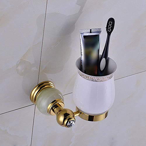 Porte-brosse à dents mural rétro céramique et support de tasse