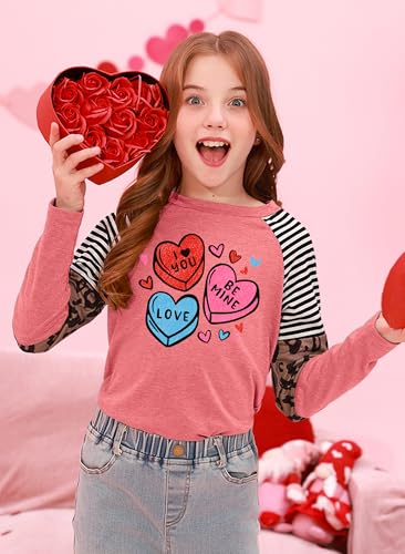 Image of BesserBay Girls St Patrick's Day Raglan Shirt Irish Sequin Lucky Stripe Shamrock Graphic Top 4-14 Years