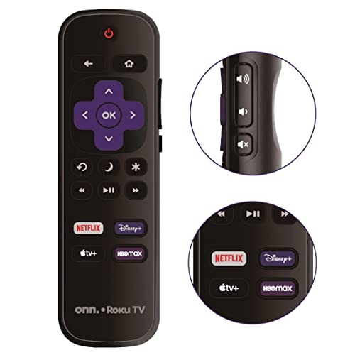 Image of OEM Replacement Remote Control Compatible with All ONN. Roku TV Smart 4K Ultra HDTV 【Not for Roku Stick and Roku Box】 (Netflix /Disney Plus /Apple TV+ /HBO Max)