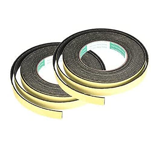 TOP-VIGOR Nastro adesivo in schiuma di tenuta da 5 m, 5 mm di larghezza x 1 mm di spessore, striscia autoadesiva per isolamento delle porte della finestra