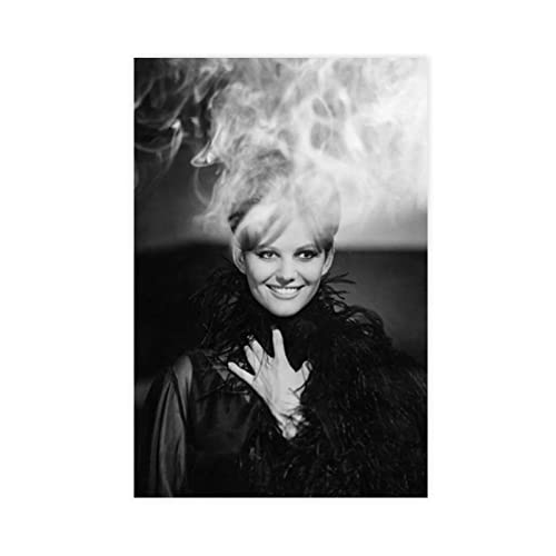 MJKO Schauspielerin Claudia Cardinale 12 Leinwandposter Wandkunst Dekor Bild Gemälde für Wohnzimmer Schlafzimmer Dekoration Rahmen Stil 30 x 45 cm