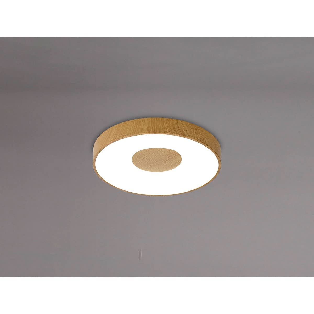 Plafón LED 56W COIN Dimable Mantra Madera Ø38 x 6.8cm altura con mando a distancia