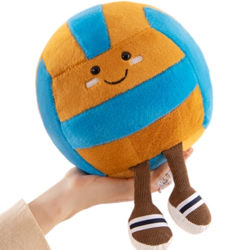 XIZHI 12" Cute Football Plush Toys Soft Stuffed Sport Throw Pillow Plush Ball Gift for Kids Birthday and Christmas Decoration (Volleyball - Yellow)