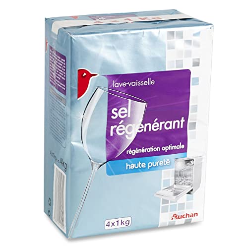 AUCHAN Sel régénérant lave-vaisselle 4 x 1 kg
