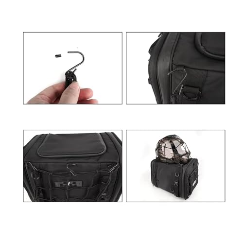 Sac de moto étanche extensible 35L-60L avec coffre de queue sécurisé - 3