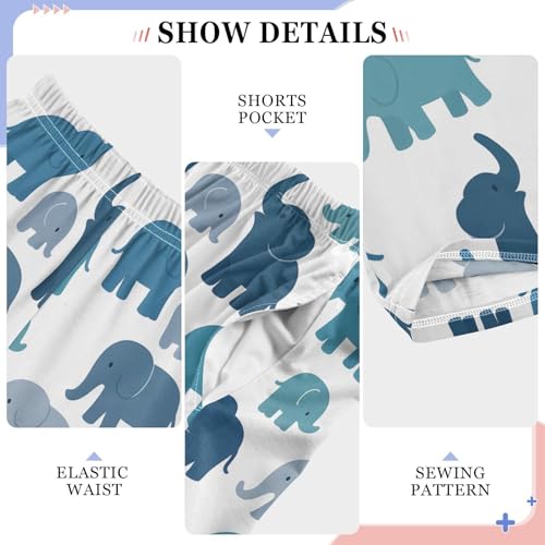 Elephant Blue Pajama Pants Long Sleep Pant Soft PJ Bottoms Sleepwear4