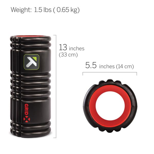 Trigger Point Performance TriggerPoint GRID X Foam Roller with Free Online Instructional Videos, Extra Firm (13-Inch) - Image 2