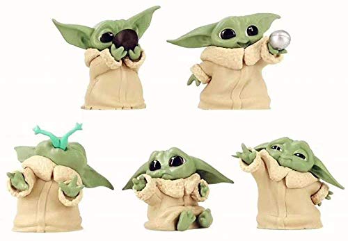 5-6cm yoda Toy Star Wars Baby Yoda Yoda Baby Action Toys Star Wars Yoda Figuras Hot Kids Toys Xmas Gifts (5Pcs)