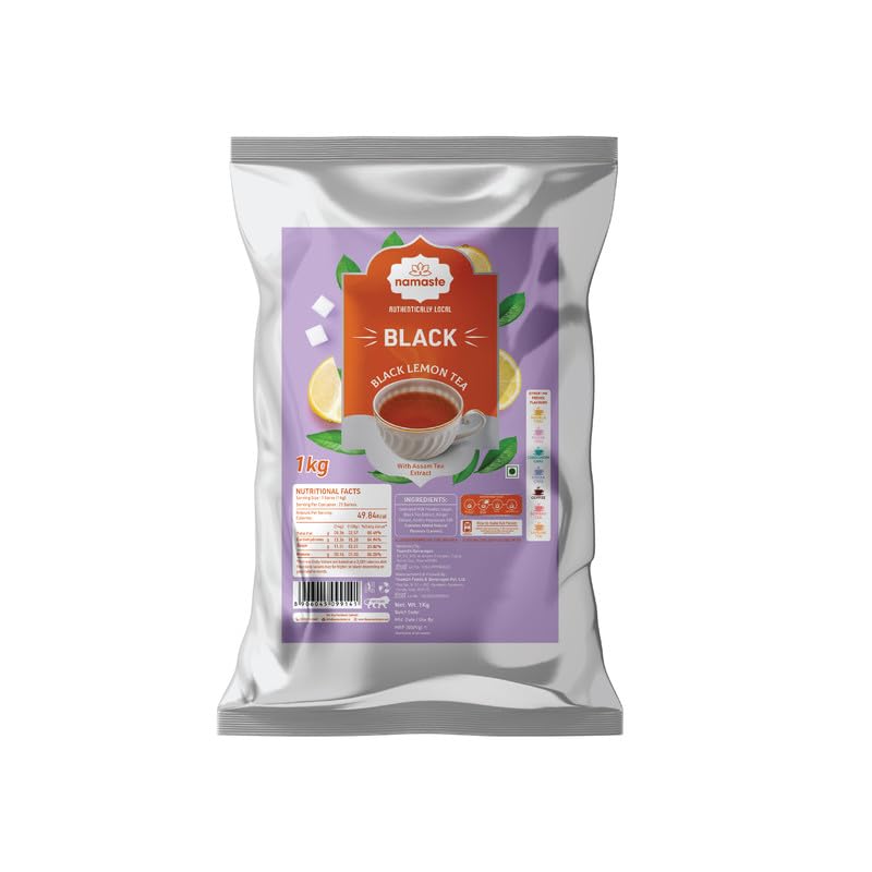 Instant Tea Premix, Black Lemon Tea|Value Pack|Assam Tea|Easy Pour Powder|Ready Mix (1Kg, Powder)