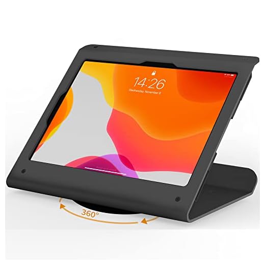 Beelta Tablet POS Stand - Heavy Duty Steel Kiosk Stand with 360° Swivel Base Anti-Theft - Compatible with 10.9" iPad 10th, Pro 11" 1 2 3 4, Air 4 5, Air 11"(M2/M3/M4), iPad 11"(A16)