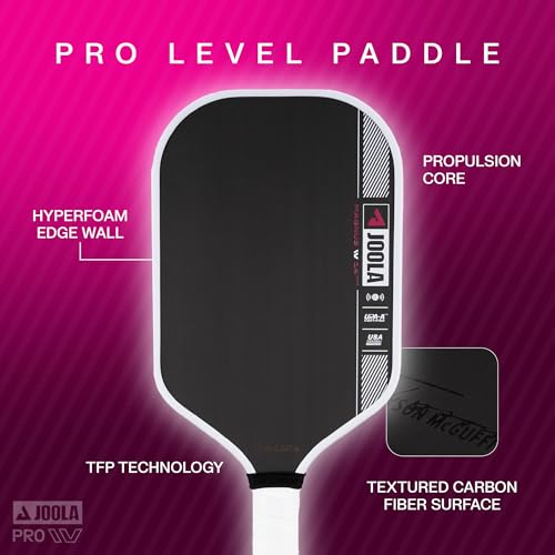Image of JOOLA Pro IV Pickleball Paddles - Raw Carbon Fiber Surface - Perseus, Hyperion, Scorpeus & Magnus Shapes - 14mm /16mm - Tech Flex Power - Propulsion Core - Wide or Elongated - UPA-A and USAP Approved