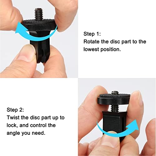 HSU Aluminium 1/4"-20 Camera Mount Conversion Tripod Adapter for GoPro Mounts, Insta360, Sony, Xiaomi Yi, or Other Action Cameras (1 Pack)